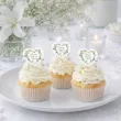 pikery na babeczki ozodba na muffinki eukaliptisowe serce dekoracja na komunie swieta 6 szt