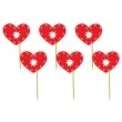 pikery oktoberfest serca naszywki czerwone 6 szt