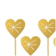 pikery serca geometryczne zlote 6 szt