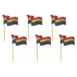 pikery teczowe flagi 6 szt