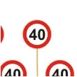 pikery urodziny 40 traffic birthday 6 szt