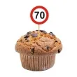 pikery urodziny 70 traffic birthday 6 szt