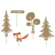 pikery woodland partydeco 21 5 cm 5 szt