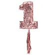 piniata 1 urodziny rozowe zloto partydeco 28 5 x 40 5 cm