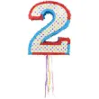 piniata cyfra 2 grochy teczowa folat 49 cm