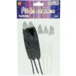 piorka dekoracyjne posrebrzane bialo czarne aliga 16 5 cm 6 szt