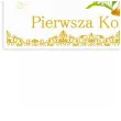 plakat komunia ihs pierwsza komunia swieta z kielichem i ornamentem deco mariage 60x25 cm