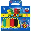 plastelina szkolna mix flamingo 6 szt