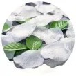 platki roz classic z listkami biale partydeco 100 szt