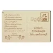 pocztowka dzien edukacji narodowej drewniana 140x90 mm