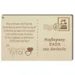 pocztowka dzien ojca najlepszy tata na swiecie drewniana 140x90 mm
