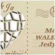 pocztowka moj walenty z sercem drewniana 140x90 mm