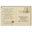 pocztowka najlepsza mama na swiecie drewniana 140x90 mm