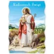 pocztowka radosnych swiat jezus i baranki maki 104 x 147 mm