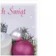 pocztowka wesolych swiat stroik i fioletowe bombki maki a6