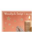 pocztowka wesolych swiat zloty stroik i swiece maki a6