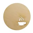 podkladka drewniana kawa okragla 10 cm