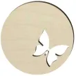podkladka drewniana motylek okragla 10 cm