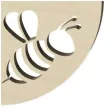 podkladka drewniana pszczolka okragla 10 cm
