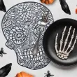 podkladka na stol czaszka halloween czarny guirca 38 cm