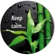 podkladki drewniane bambus keep calm czarne 6 szt