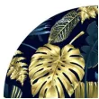 podkladki drewniane liscie palmy zloto granatowe 6 szt