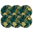 podkladki drewniane liscie palmy zloto zielone 6 szt