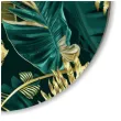 podkladki drewniane liscie palmy zloto zielone 6 szt