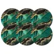 podkladki drewniane marmur malahitowa zielen 6 szt