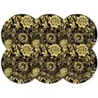 podkladki drewniane ornamet zloty czarne 6 szt