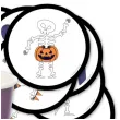 podkladki papierowe halloween wesole kosciotrupy 9 5 cm 12 szt
