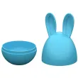 podstawka na jajko jajko pisanka z kroliczymi uszami blekitny 10 5 cm
