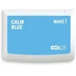 poduszka do stempli make 1 pudelko nasaczona niebieska tusz wodny colop 90 x 50 mm
