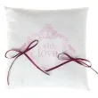 poduszka kwadratowa pod obraczki with love rozowy santex 18 x 18 cm 1 szt