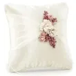 poduszka pod obraczki rozowy bukiecik kremowy partydeco 16x16 cm