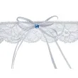 podwiazka koronkowa kokardka biala partydeco