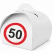 podziekowania dla gosci pudeleczka na slodycze 50 urodziny traffic birthday 7 5 x 6 5 cm 6 szt