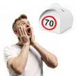 podziekowania dla gosci pudeleczka na slodycze 70 urodziny traffic birthday 7 5 x 6 5 cm 6 szt