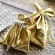 podziekowania dla gosci woreczek blyszczacy zloty santex 6 szt