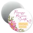podziekowania na komunie dla gosci magnes rozowe serce personalizacja pamiatka 5 6 cm