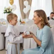 podziekowanie dla gosci na komunie pudeleczka na slodycze chlopiec w albie prezent x6
