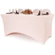 pokrowiec na stol bankietowy dekoracja na urodziny wesele komunie kolacje rozowy 183x76x74 cm