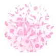 pompon bibulowy bialy w rozowe j kropki 24 cm