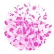 pompon bibulowy bialy w rozowe kropki 24 cm