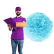 pompon bibulowy classic blekitny partypal 15 cm