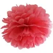 pompon bibulowy classic czerwony partydeco 35 cm