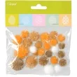 pompony dekoracyjne akrylowe pomaranczowy arpex 25 szt