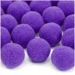 pompony dekoracyjne pluszowe partydeco fioletowe 20 szt