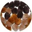 pompony pluszowe akrylowe jesienne brazowe titanum 25 mm 30 szt