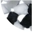 pompony pluszowe akrylowe szaro czarne titanum 25 mm 30 szt